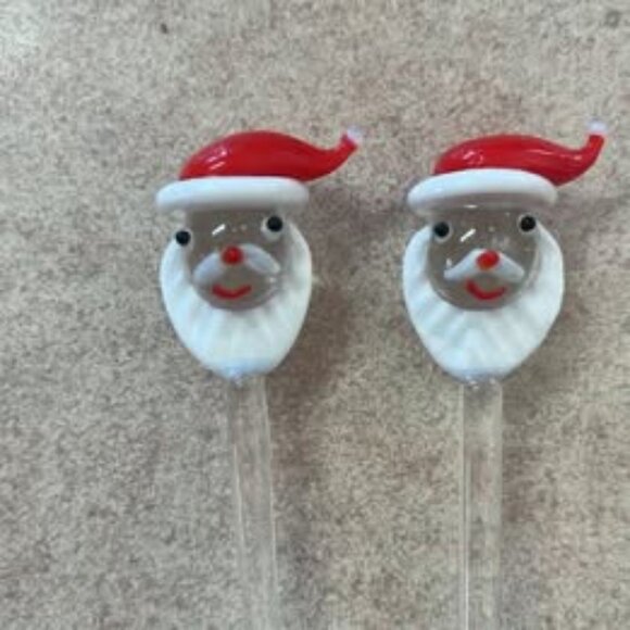 Christmas Handblown Glass Swizzle Stir Sticks Bar Ware Set of 12 - Picture 5 of 9